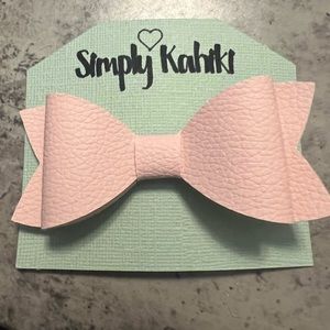 Faux Leather Bow Hairclip